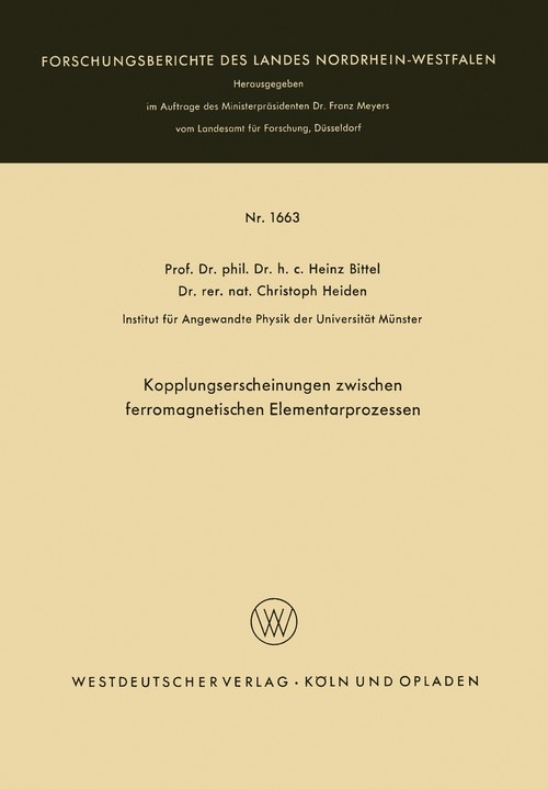 Kopplungserscheinungen zwischen ferromagnetischen Elementarprozessen