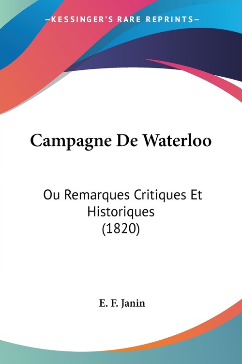 Campagne De Waterloo