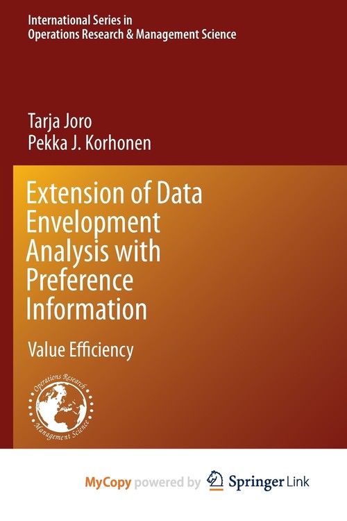 Extension of Data Envelopment Analysis with Preference Information