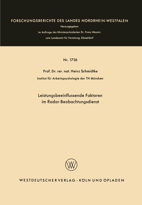 Leistungsbeeinflussende Faktoren Im Radar-Beobachtungsdienst